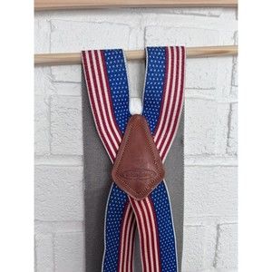 American Flag Suspenders 4th Of July Independence Day McGuire Nicholas Work wear